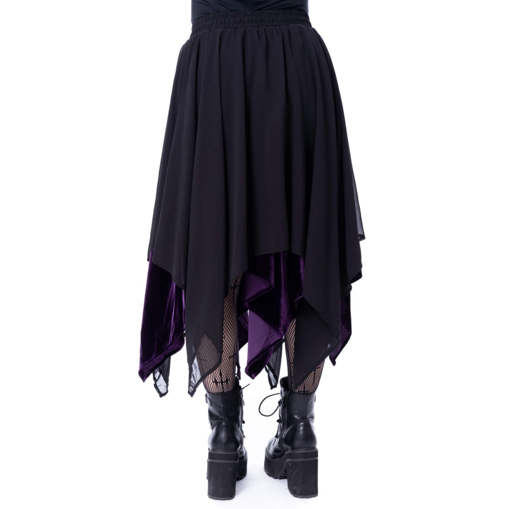 Innocent Lifestyle - Oceane Short skirt - Black/Purple
